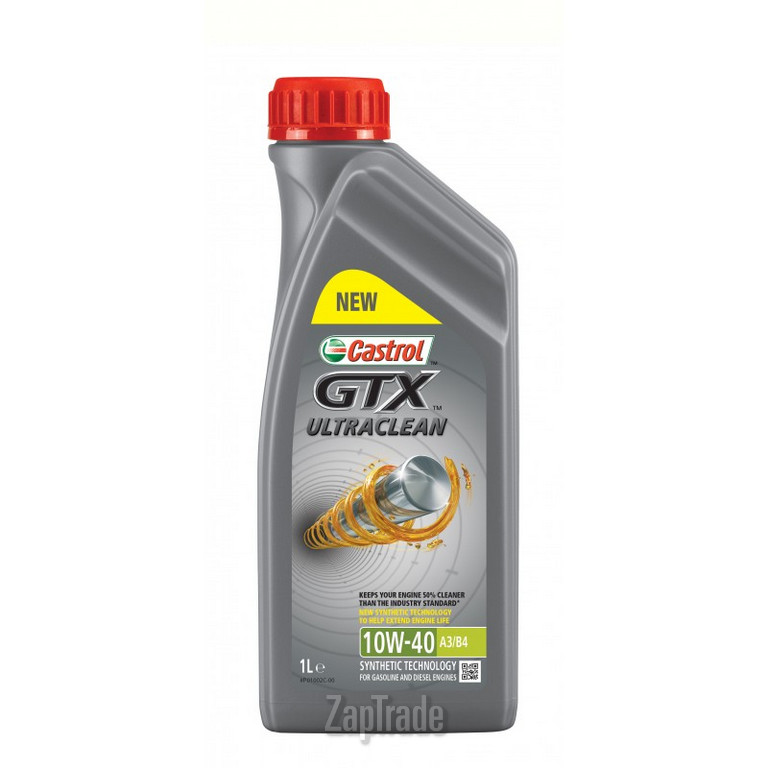 Моторное масло Castrol GTX ULTRACLEAN 10W-40 Синтетическое