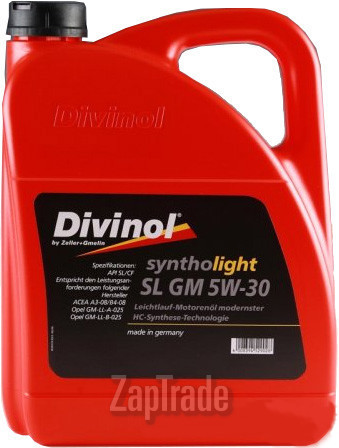 ������ �������� ����� Divinol Syntholight SL GM 5W-30 ������������� | ������� 49240-K007