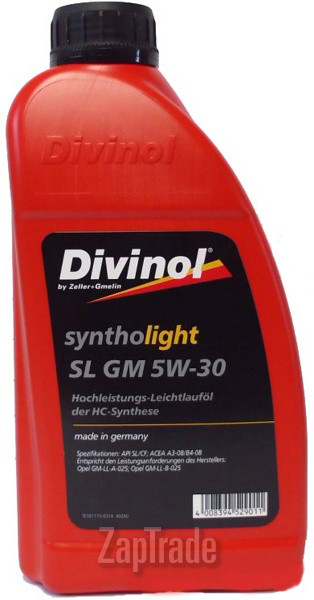 ������ �������� ����� Divinol Syntholight SL GM 5W-30 ������������� | ������� 49240-C069