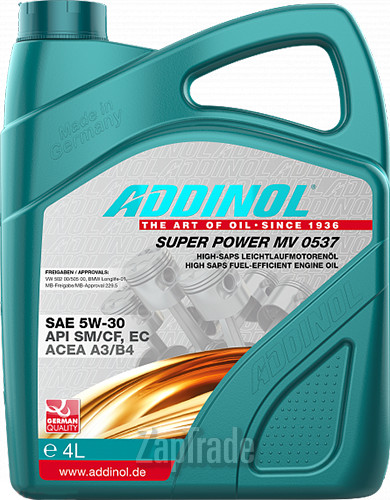Моторное масло Addinol Super Power MV 0537 Синтетическое