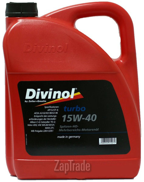 ������ �������� ����� Divinol Turbo 15W-40 ����������������� | ������� 49681-K007