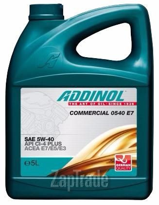 Моторное масло Addinol Commercial 0540 Е7 Синтетическое