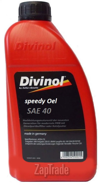 ������ �������� ����� Divinol Speedy Oel SAE 40  | ������� 4814SP-C069