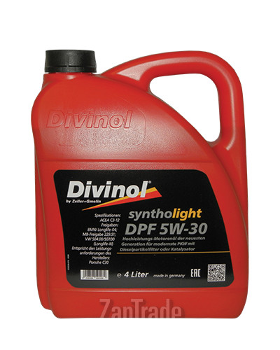 ������ �������� ����� Divinol Syntholight DPF 5W30 ������������� | ������� 49180-K004