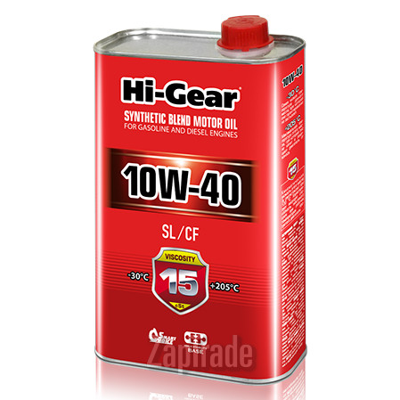 ������ �������� ����� Hi-gear SAE 10W-40 API SL/CF ����������������� | ������� HG1110