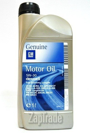 ������ �������� ����� General motors SYNTHETIC OIL 5W-30 ������������� | ������� 12345885