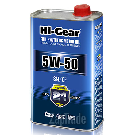 ������ �������� ����� Hi-gear SAE 5W-50 API SM/CF ������������� | ������� HG0550