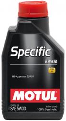 Купить Масло моторное Motul Specific MB 229.52 5w30 Синтетическое в Железногорске