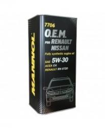 ������ ����� �������� Mannol 7706 O.E.M. for Renault Nissan 5w30 ������������� � �������������