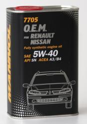������ ����� �������� Mannol 7705 O.E.M. for Renault Nissan 5w40 ������������� � �������������