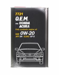 ������ ����� �������� Mannol 7721 O.E.M. for Honda Acura 0w20 ������������� � �������������