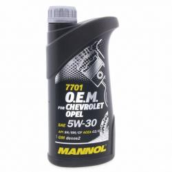 ������ ����� �������� Mannol 7701 O.E.M. for Opel, Chevrolet, Daewoo, GM, Saab 5w30 ������������� � �������������